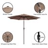 Villacera 9-Foot Outdoor Patio Umbrella with Base, Brown 83-OUT5441B